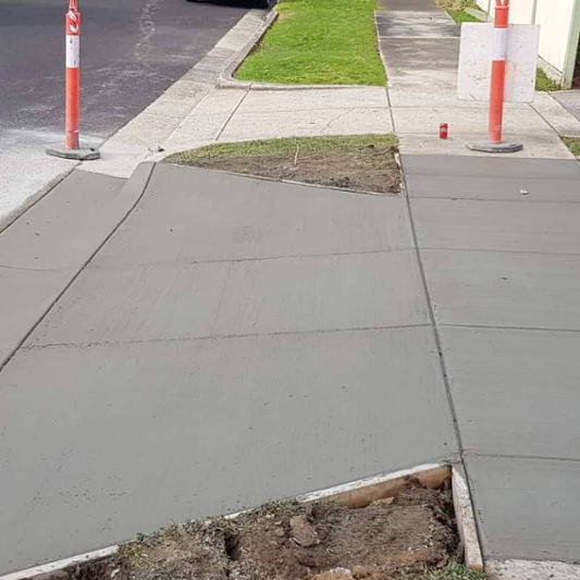 Footpath concrete
